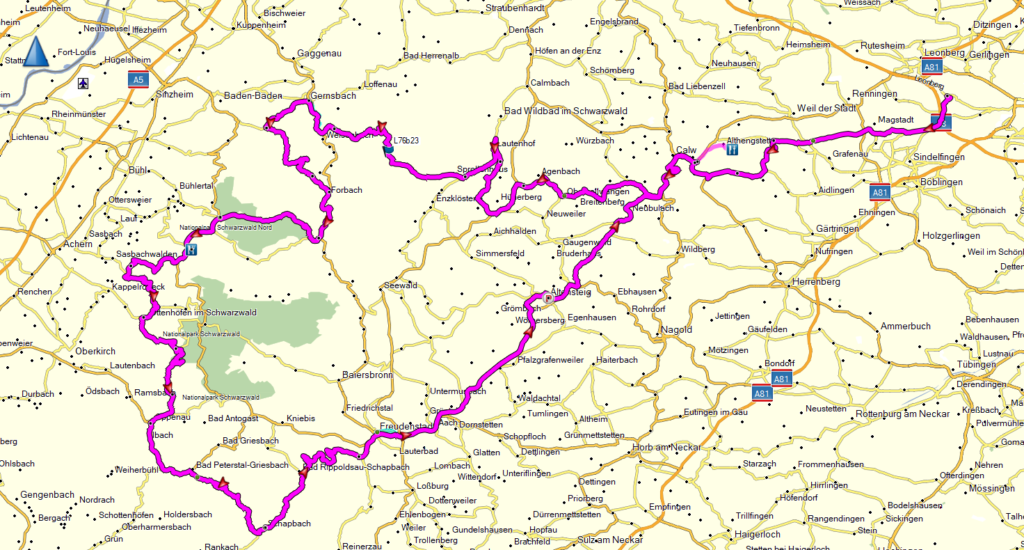 Nordschwarzwald - vom Feinsten: Die gefahrene Tour