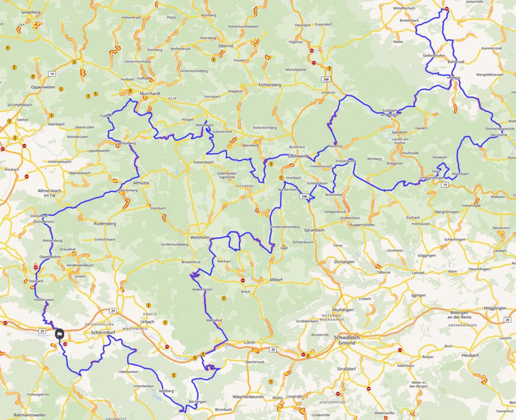 Karte Mühlentour